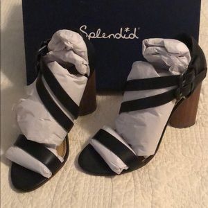 Splendid heel sandals sz 8 black NIB